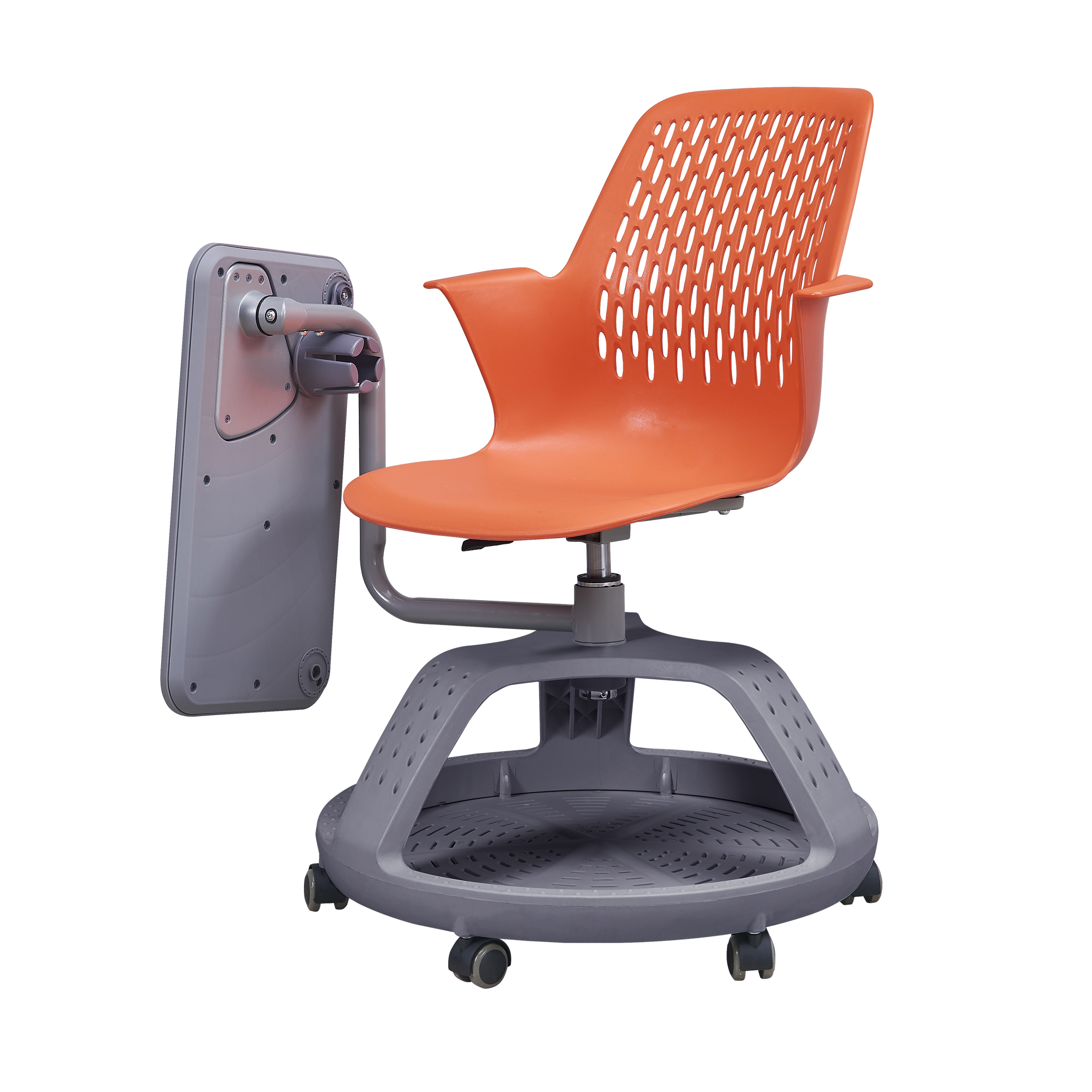 Node Back 360 Degree Foldable Writing Pad And Swivel Lifting with Large Storage Space Training Chair