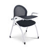 Own Design Foldable Mesh And Fabric Metal Frame Office Training Chair with Writing Pad