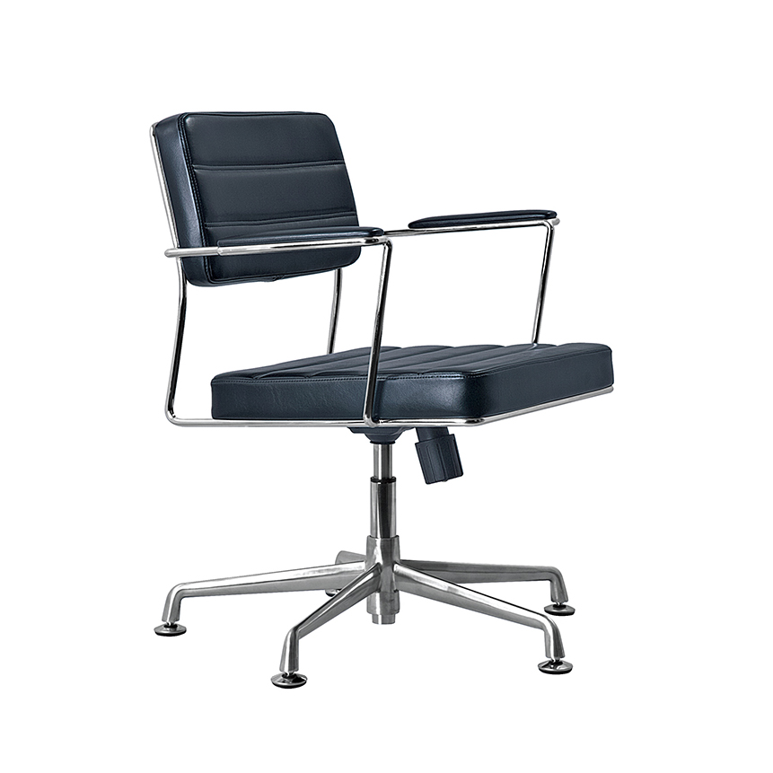 Metal Frame Leisure Leather Office Chair with Movable Leg