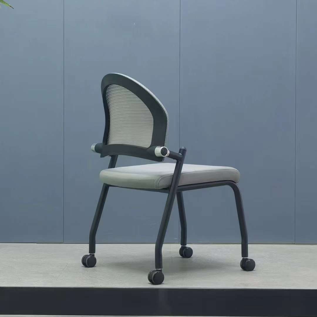 SY-D04 Armrest And Fixed Frame Stackable Training Chair with Wheels