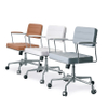 Metal Frame Leisure Leather Office Chair with Movable Leg