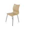 Plywood And Stainless Frame Dining Chair Set