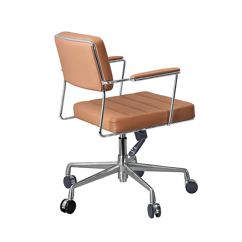 Metal Frame Leisure Leather Office Chair with Movable Leg