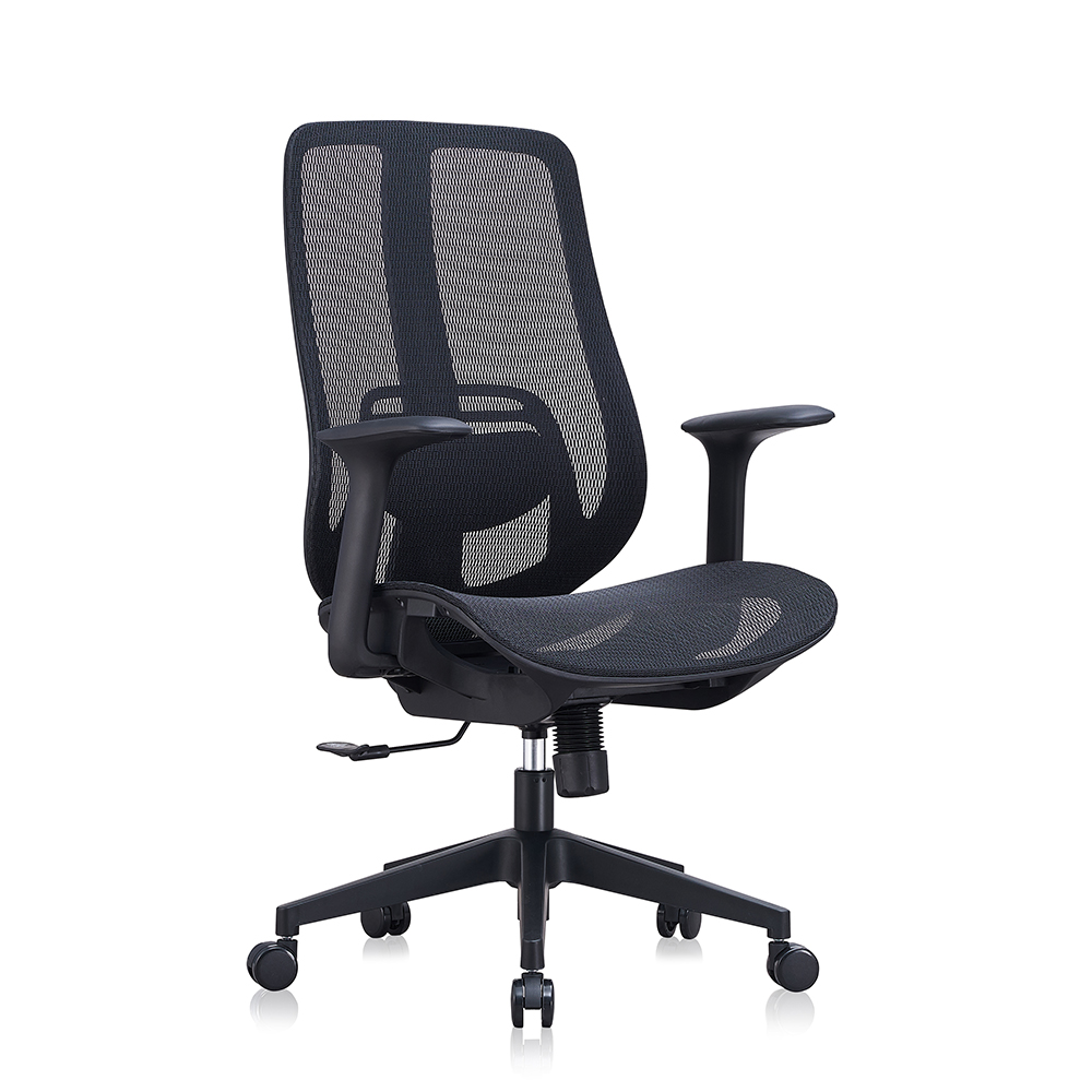 SY-P8B Mid-back Mesh Office Chair with Comfortable Large-backrest Design