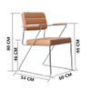 Metal Frame Leisure Leather Chair for Office And Dining Room