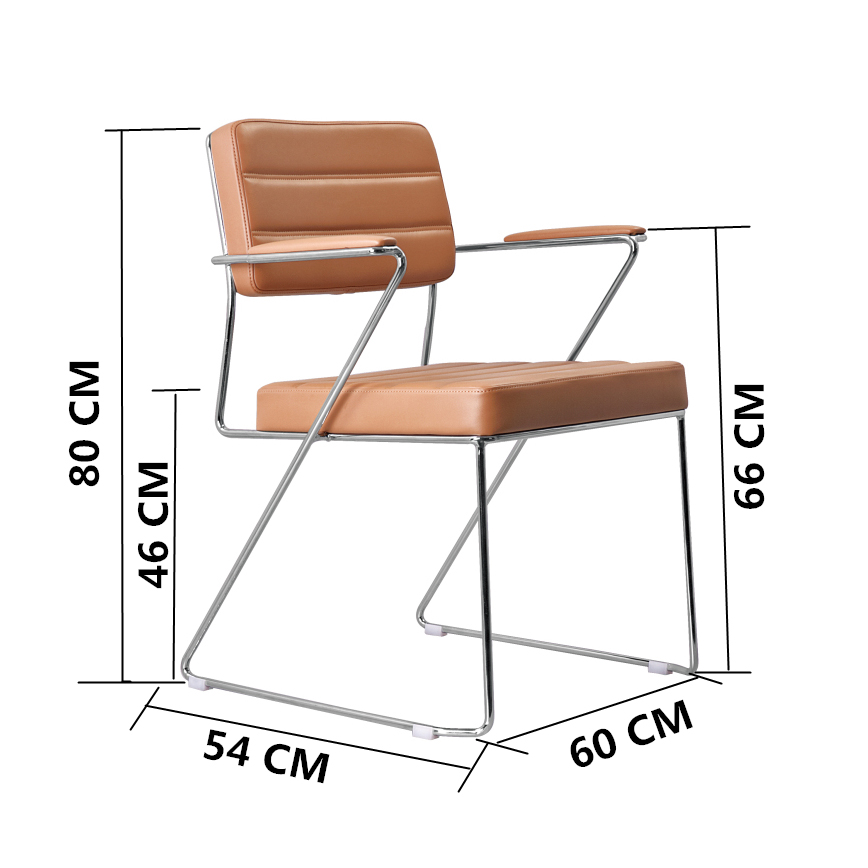 Metal Frame Leisure Leather Chair for Office And Dining Room