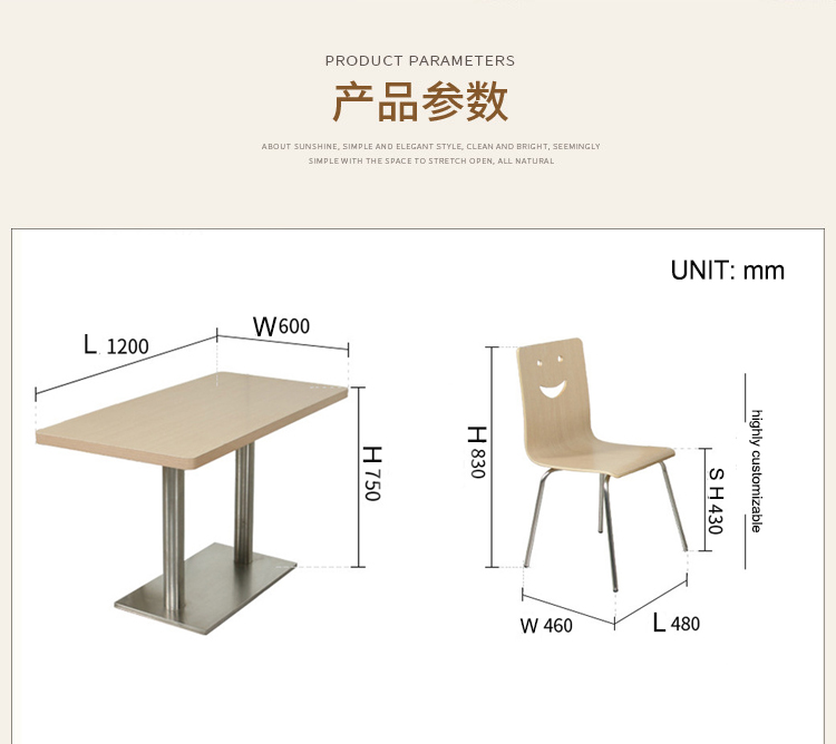 Plywood And Stainless Frame Dining Chair Set