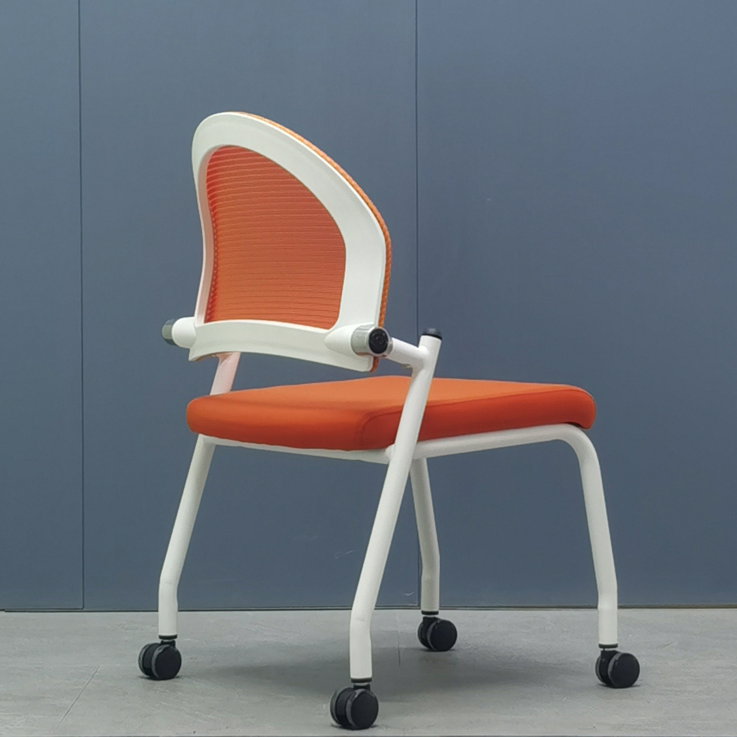 SY-D04 Armrest And Fixed Frame Stackable Training Chair with Wheels