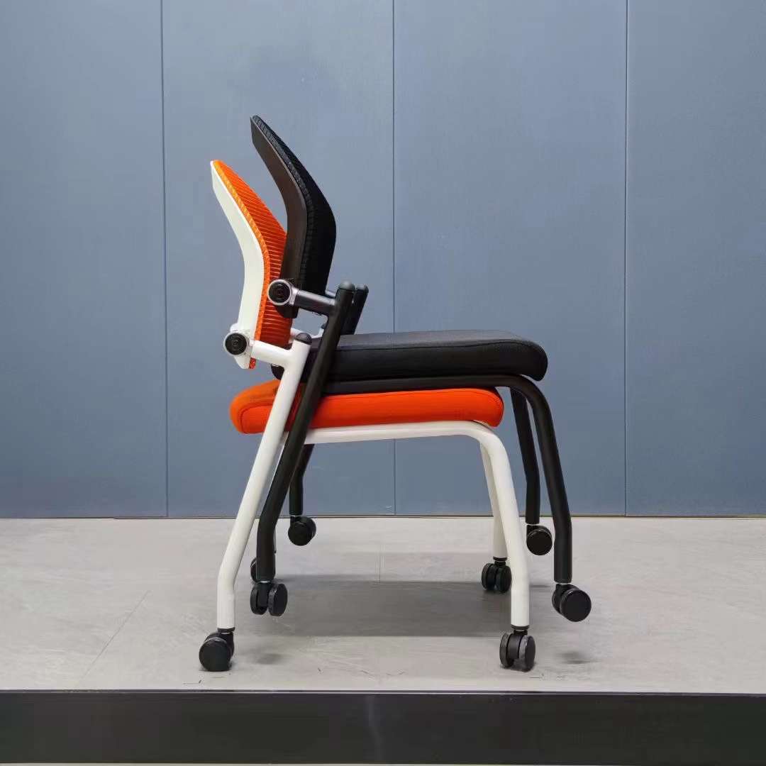 SY-D04 Armrest And Fixed Frame Stackable Training Chair with Wheels