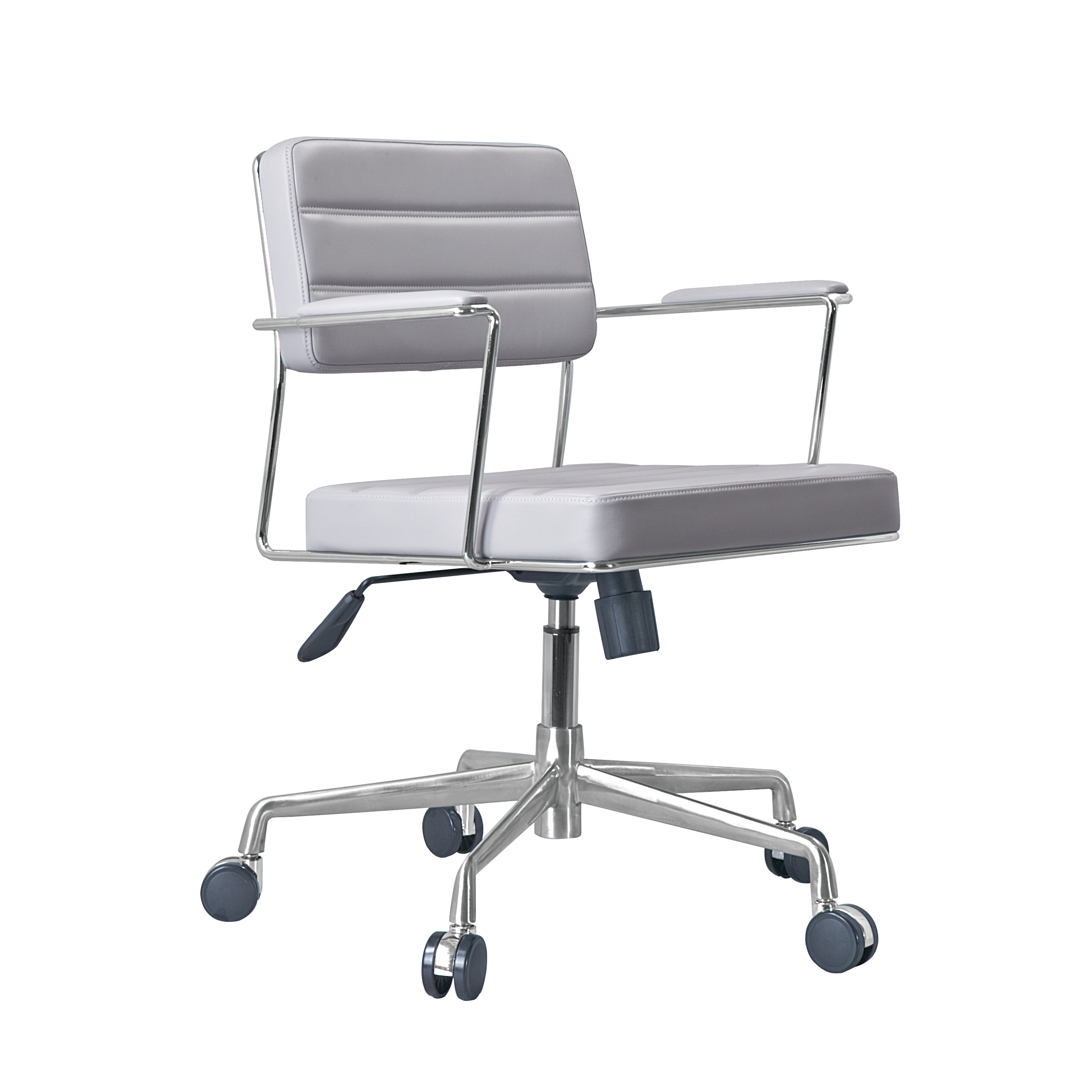 Metal Frame Leisure Leather Office Chair with Movable Leg